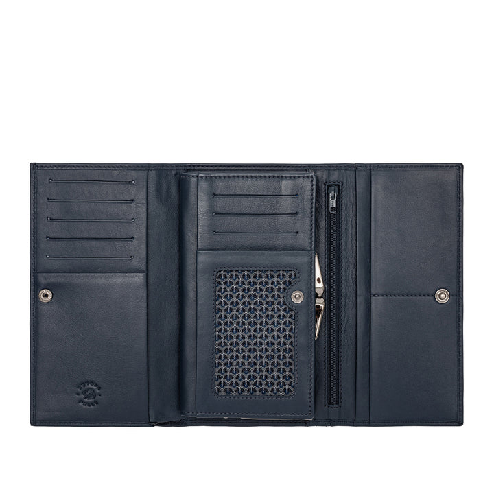Nuvola leather wallet woman big capacity in real leather multitish leather with credit card holder holder cards