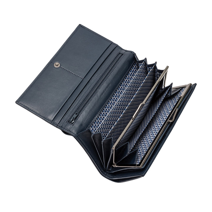 Nuvola leather wallet woman big capacity in real leather multitish leather with credit card holder holder cards