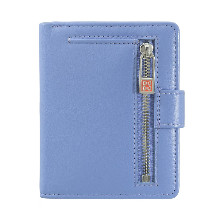 Dudu Women's Wallet in Vera Little Leather Leather Rfid Leather with Crescete Hinge Door Banknotes, External Closure