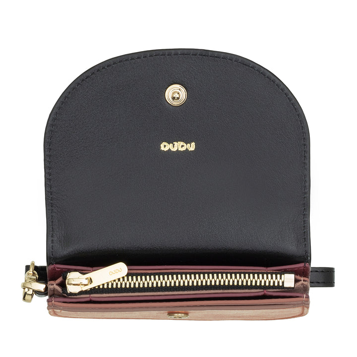 Dudu Women's Wall Wallet Wallet, lille farverig portefølje portamonete carter pengesedler med laccetto