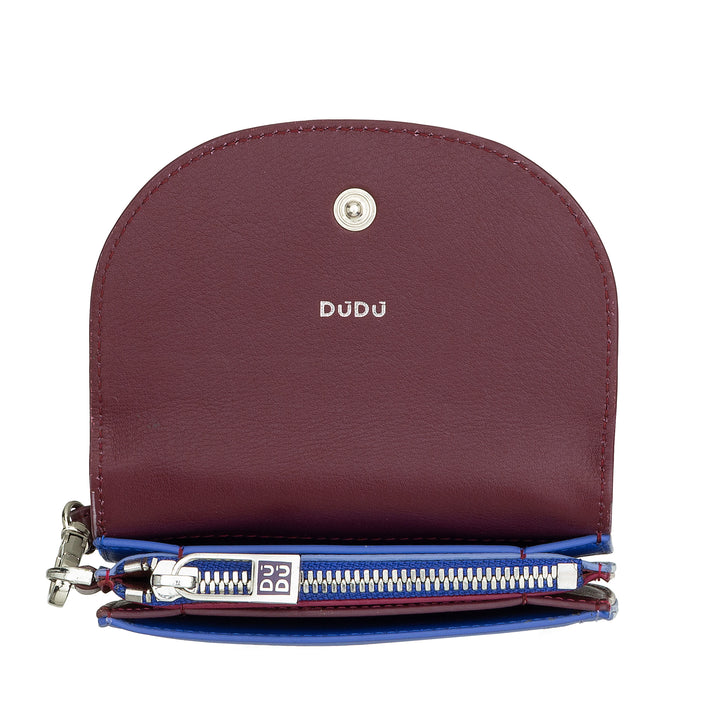 Dudu Women's Wall Wallet Wallet, lille farverig portefølje portamonete carter pengesedler med laccetto