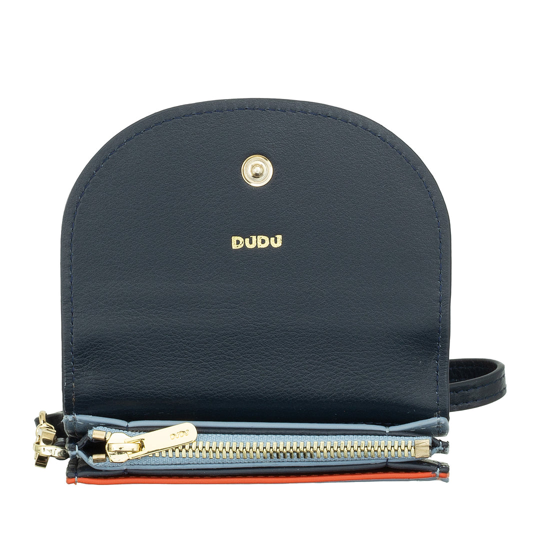 Dudu Women's Wall Wallet Wallet, lille farverig portefølje portamonete carter pengesedler med laccetto