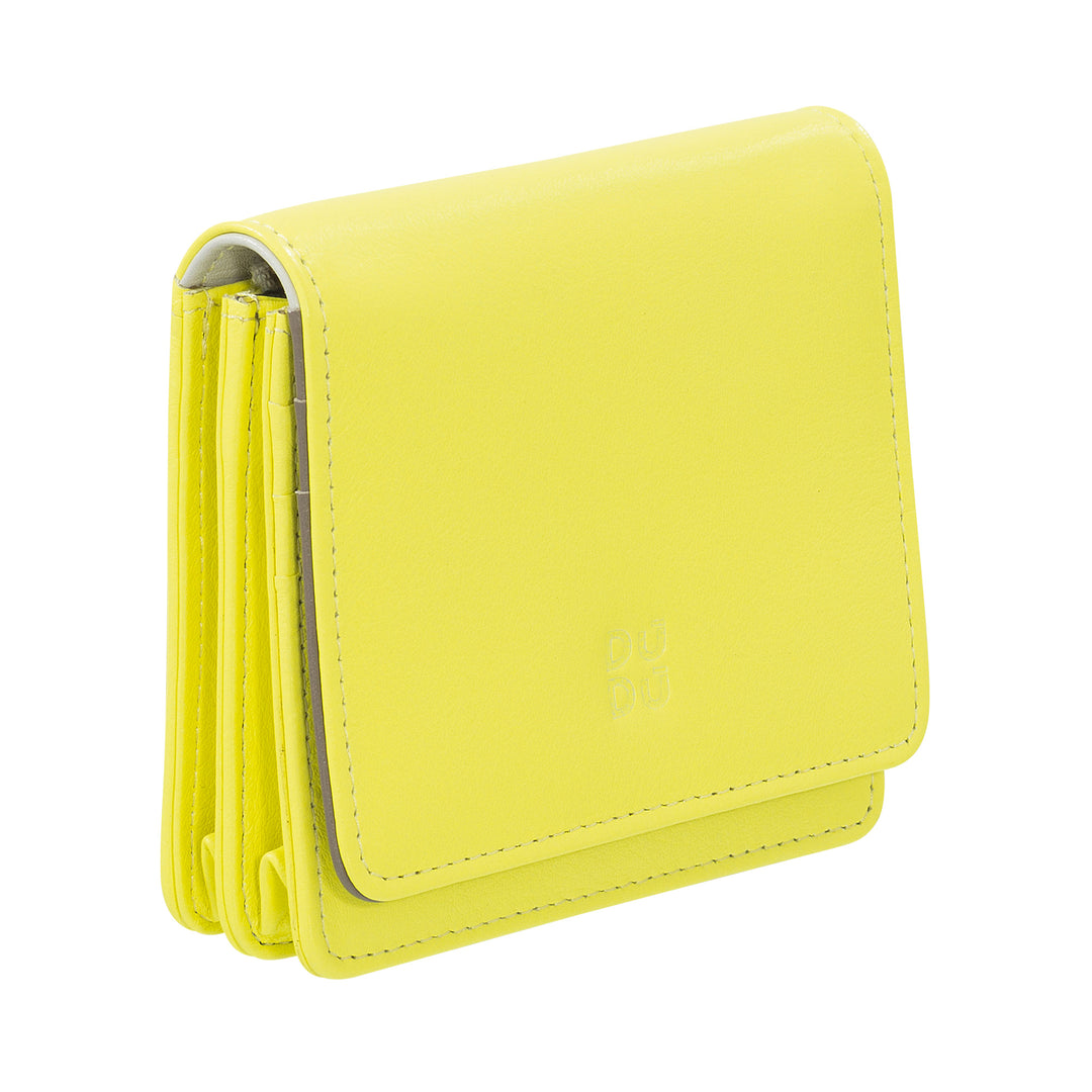 Dudu Women's Women Wallet in Skop Legant RFID Ultra Compact Farverig RFID med interne lynlås og 8 kortkortholdere