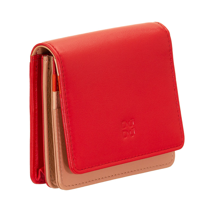 Dudu Women's Women Wallet in Skop Legant RFID Ultra Compact Farverig RFID med interne lynlås og 8 kortkortholdere