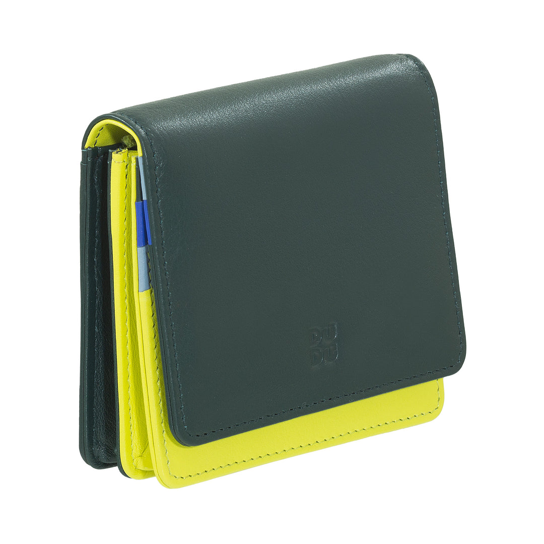 Dudu Women's Women Wallet in Skop Legant RFID Ultra Compact Farverig RFID med interne lynlås og 8 kortkortholdere