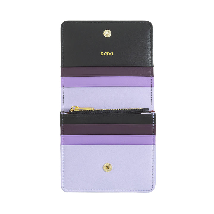 Dudu Women's Women Wallet in Skop Legant RFID Ultra Compact Farverig RFID med interne lynlås og 8 kortkortholdere