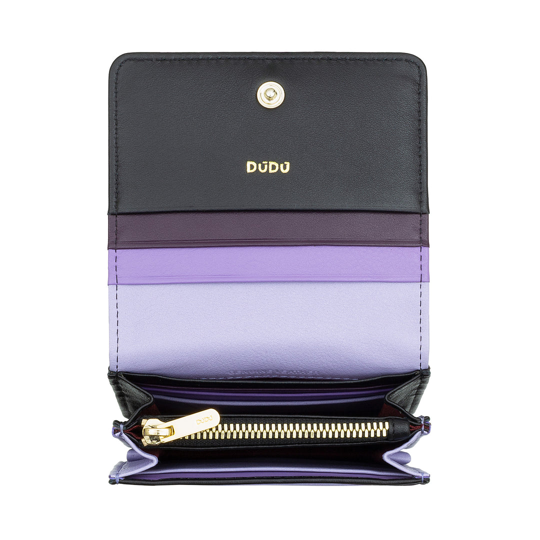 Dudu Women's Women Wallet in Skop Legant RFID Ultra Compact Farverig RFID med interne lynlås og 8 kortkortholdere