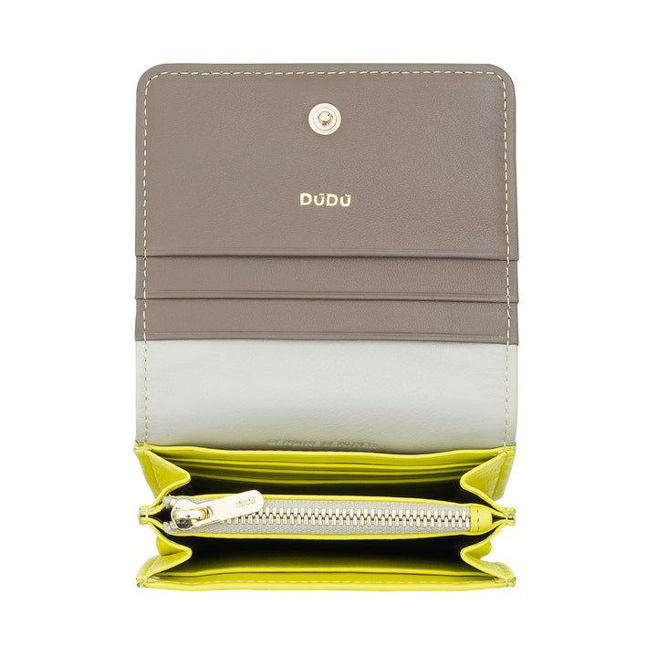 Dudu Women's Women Wallet in Skop Legant RFID Ultra Compact Farverig RFID med interne lynlås og 8 kortkortholdere