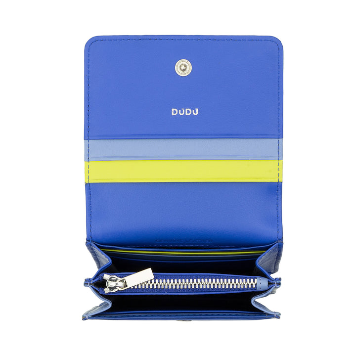 Dudu Women's Women Wallet in Skop Legant RFID Ultra Compact Farverig RFID med interne lynlås og 8 kortkortholdere