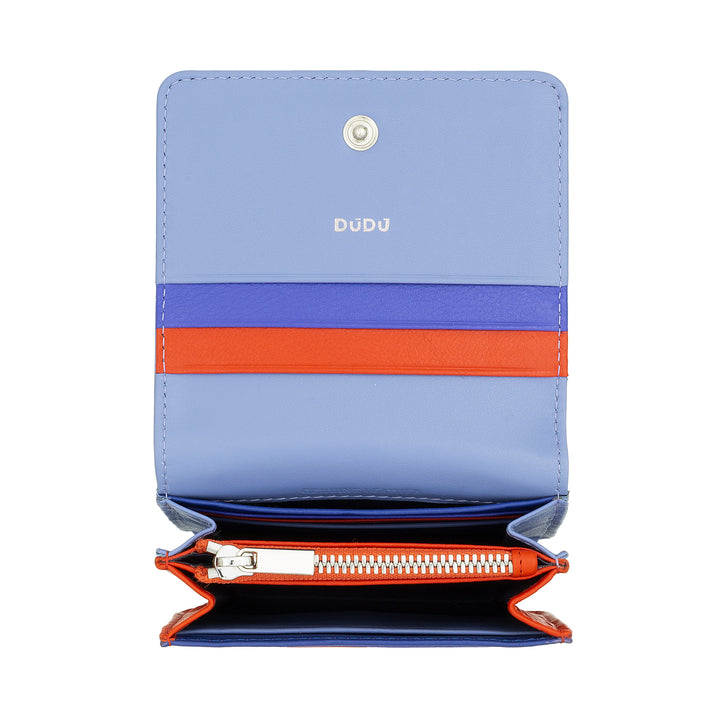 Dudu Women's Women Wallet in Skop Legant RFID Ultra Compact Farverig RFID med interne lynlås og 8 kortkortholdere