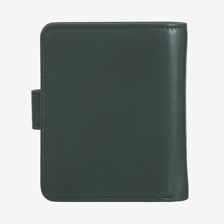 DUDU Kleine Damen-Geldbörse aus Leder mit Reißverschluss, Münzbörse, kompakte Geldbörse mit Knopfverschluss, Geldscheinhalter, Kartenhalter und RFID-Schutz