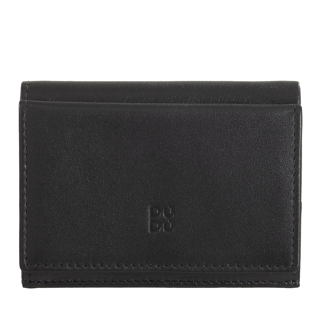 Dudu Small Men's Leather Wallet, Women's Wallet, Compact Design With Banknotes And Cards Doors Doors