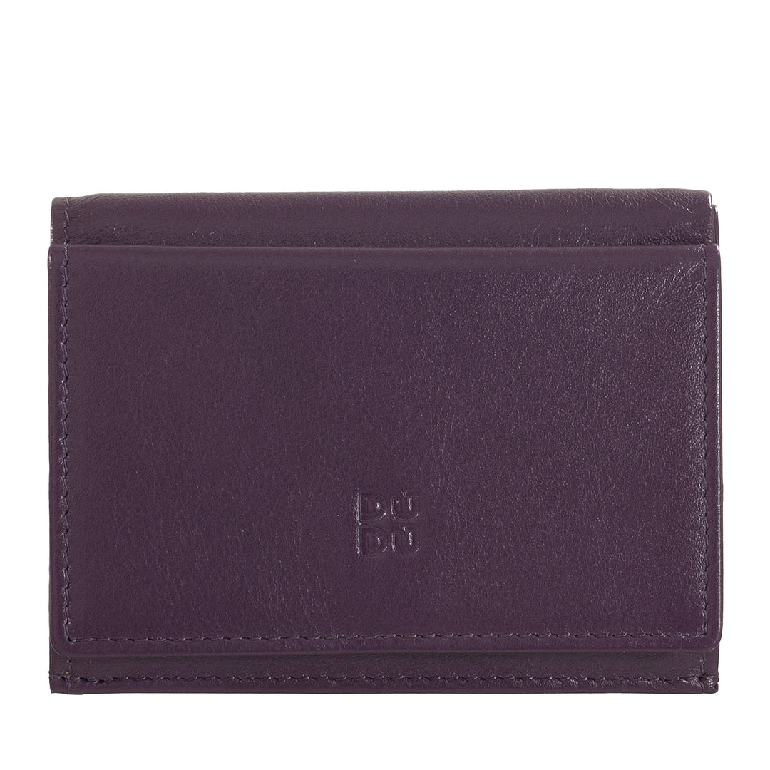 Dudu Small Men's Leather Wallet, Women's Wallet, Compact Design With Banknotes and Cards Doors Doors Doors