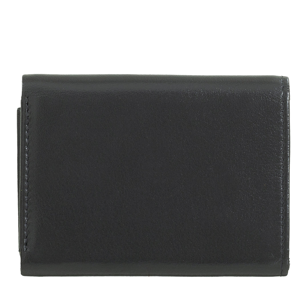 Dudu Small Men's Leather Wallet, Women's Wallet, Compact Design With Banknotes and Cards Doors Doors Doors