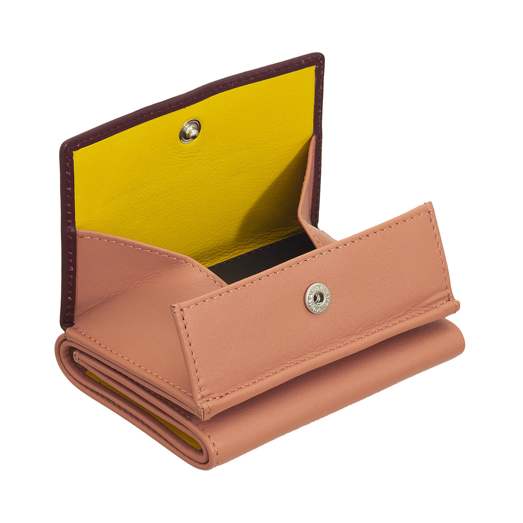 Dudu Small Men's Leather Wallet, Women's Wallet, Compact Design With Banknotes and Cards Doors Doors Doors