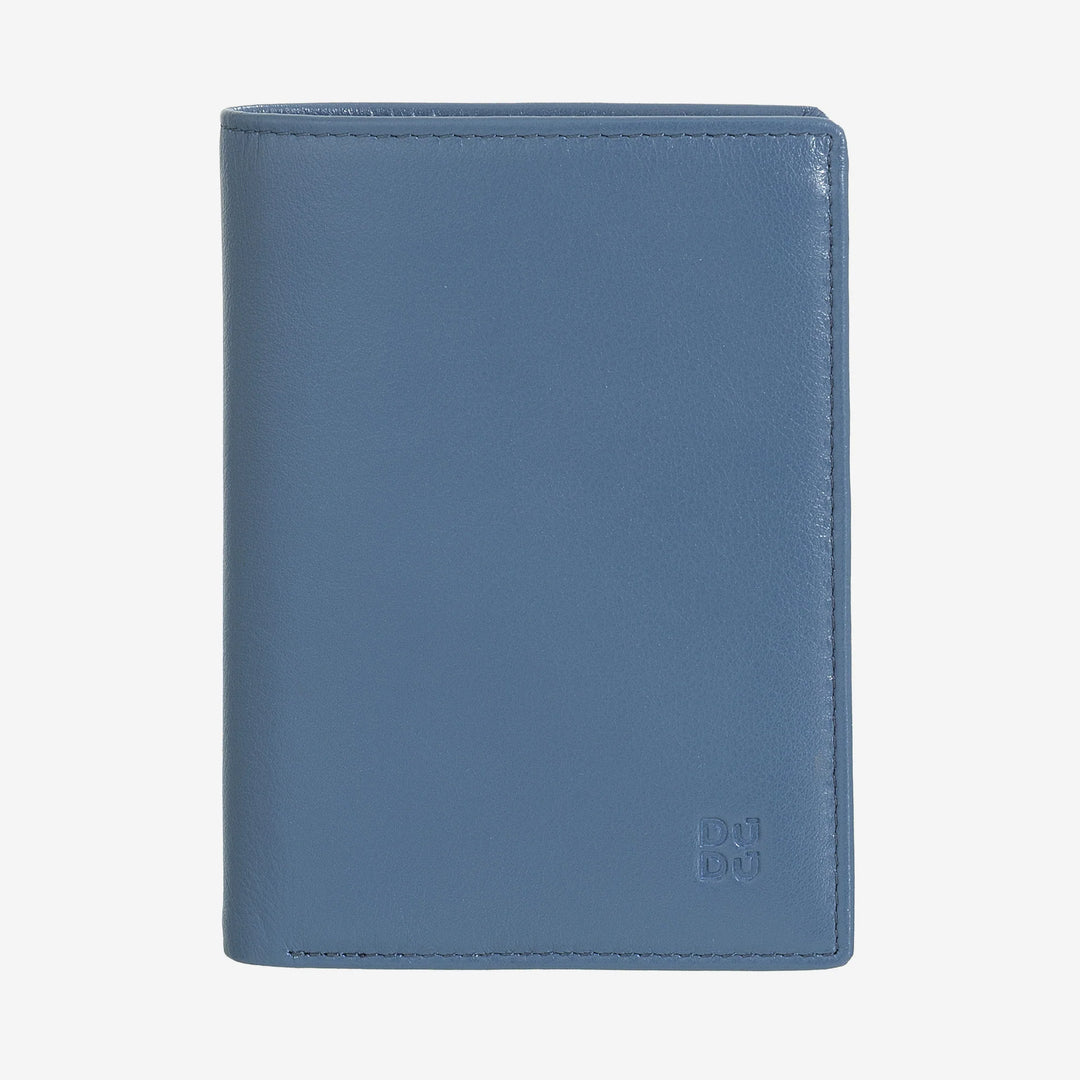 DUDU Herren-RFID-Geldbörse aus mehrfarbigem Leder mit Reißverschluss