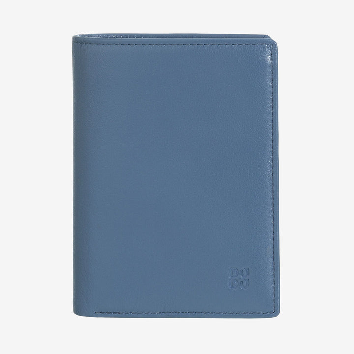 DUDU Herren-RFID-Geldbörse aus mehrfarbigem Leder mit Reißverschluss