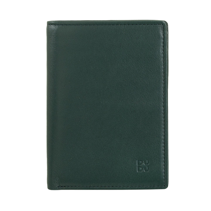 DUDU men's wallet for rfid book in multicolor leather with lightning