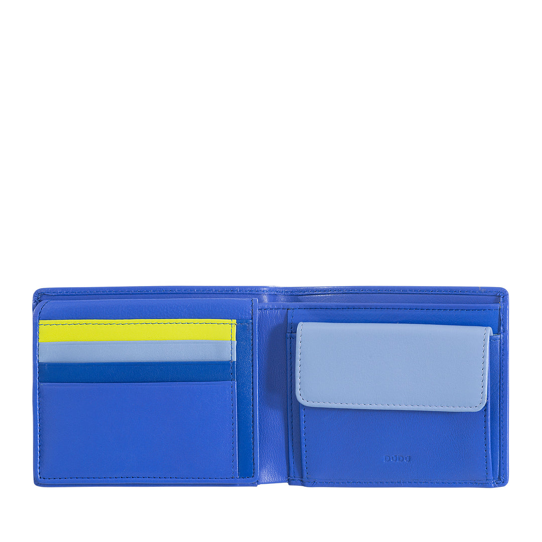 DUDU Multicolored Leather Multicolor Wallet Signed RFID MAN