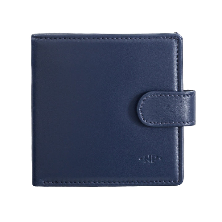 Small men's leather wallet cloud in real leather with automatic button and card holder holder holder