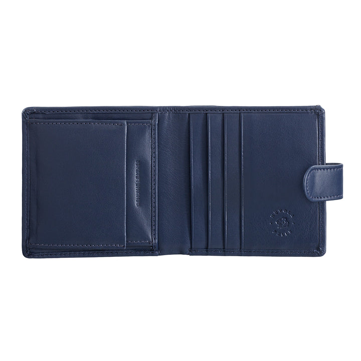Small men's leather wallet cloud in real leather with automatic button and card holder holder holder
