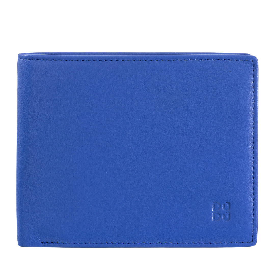 Dudu Rfid men's leather wallet in colored nappa nappa with holder and cards holder