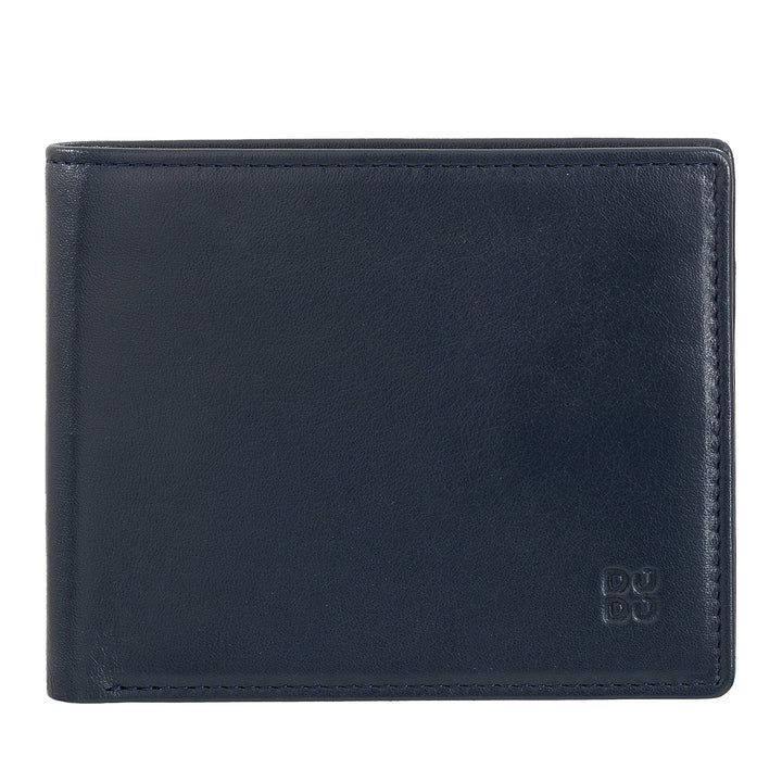 Dudu Rfid Men's Leather Wallet in Colored Nappa Nappa med indehaver og kort Holder