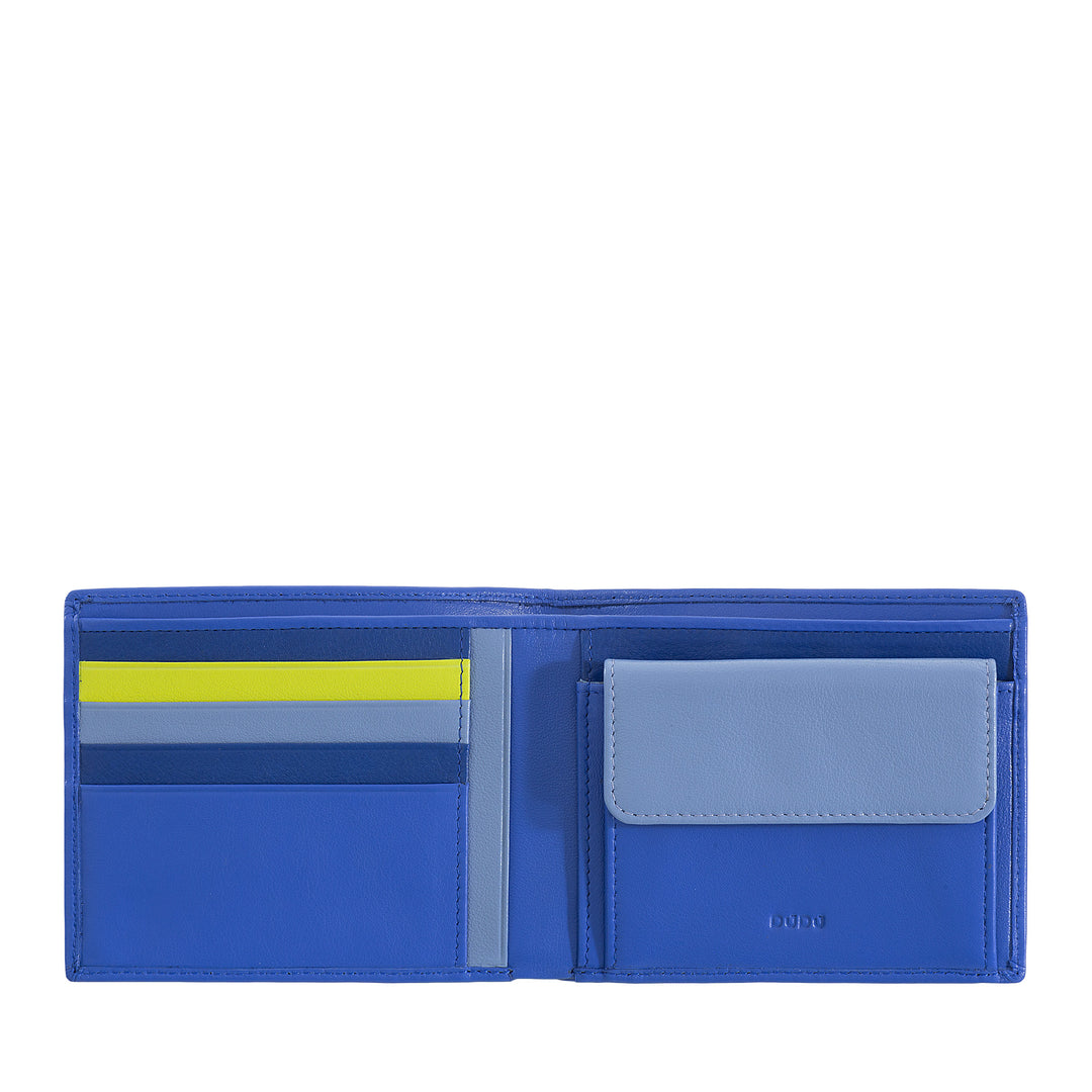 Dudu Rfid Men's Leather Wallet in Colored Nappa Nappa med indehaver og kort Holder