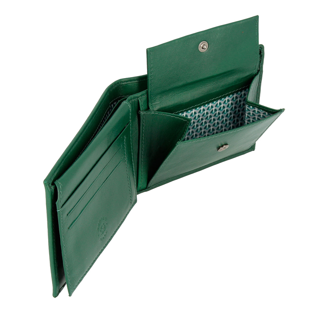 Nuvola leather classic men's leather wallet with door holder and credit card holder