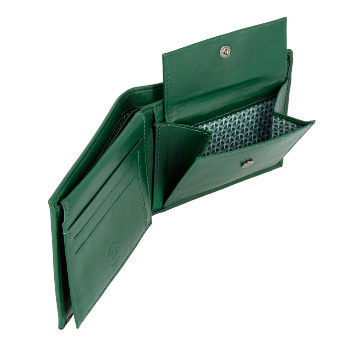 Nuvola leather classic men's leather wallet with door holder and credit card holder