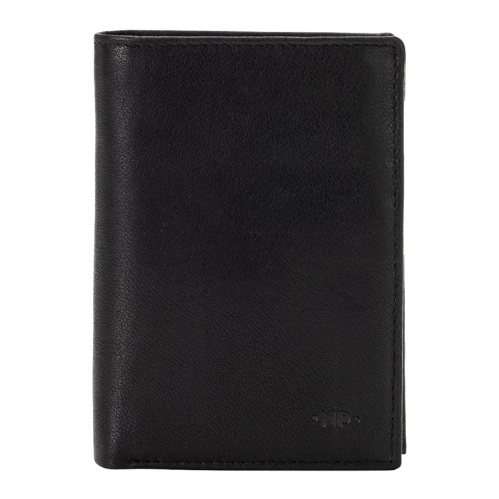 Nuvola leather vertical menu wallet in leather leather with holder 12 cards holder pockets and internal zip