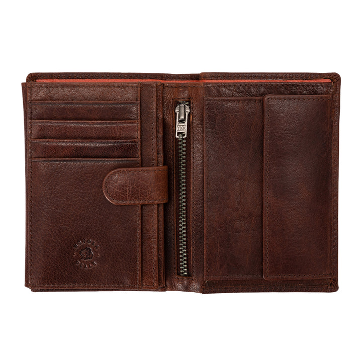 Nuvola leather vertical menu wallet in leather leather with holder 12 cards holder pockets and internal zip