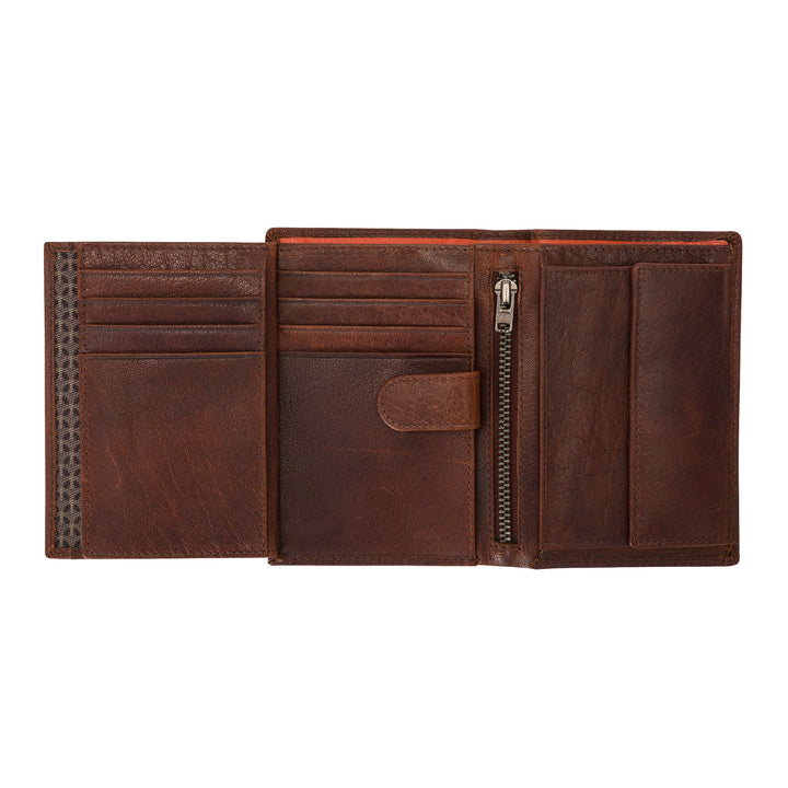 Nuvola leather vertical menu wallet in leather leather with holder 12 cards holder pockets and internal zip