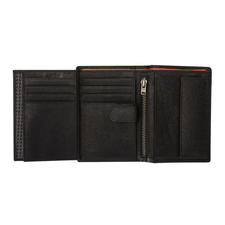 Nuvola leather vertical menu wallet in leather leather with holder 12 cards holder pockets and internal zip