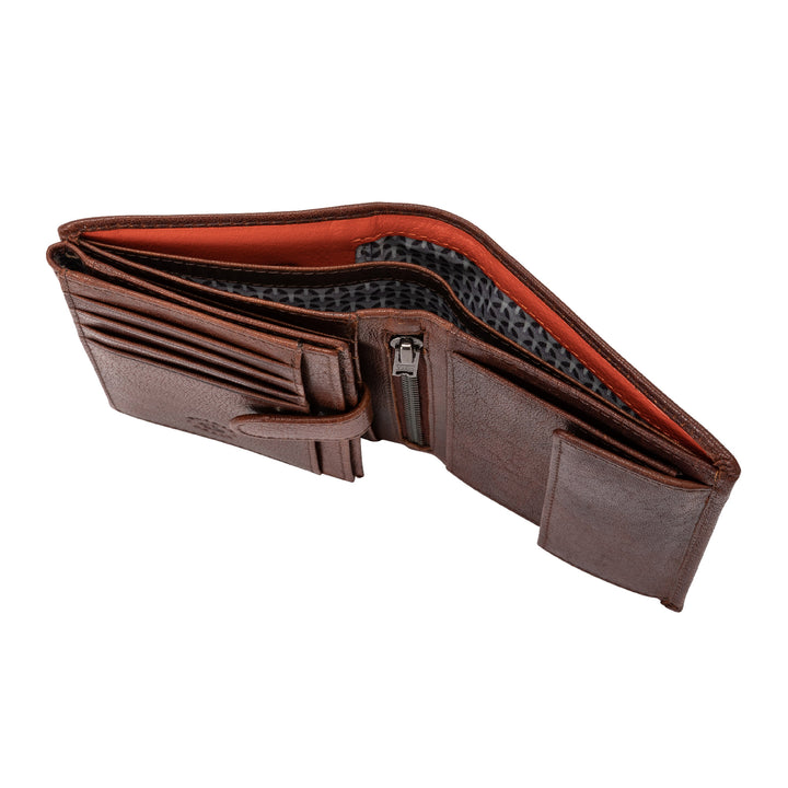Nuvola leather vertical menu wallet in leather leather with holder 12 cards holder pockets and internal zip