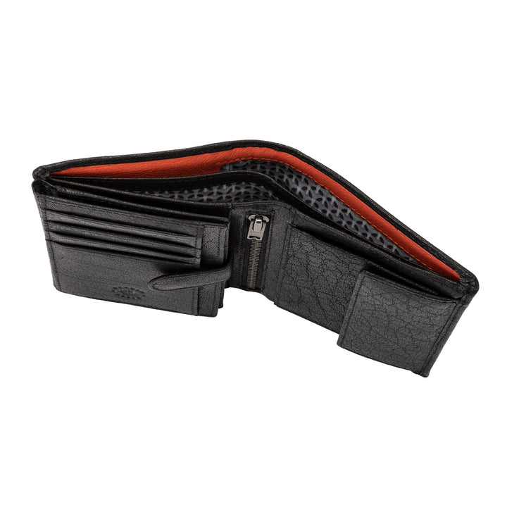 Nuvola leather vertical menu wallet in leather leather with holder 12 cards holder pockets and internal zip