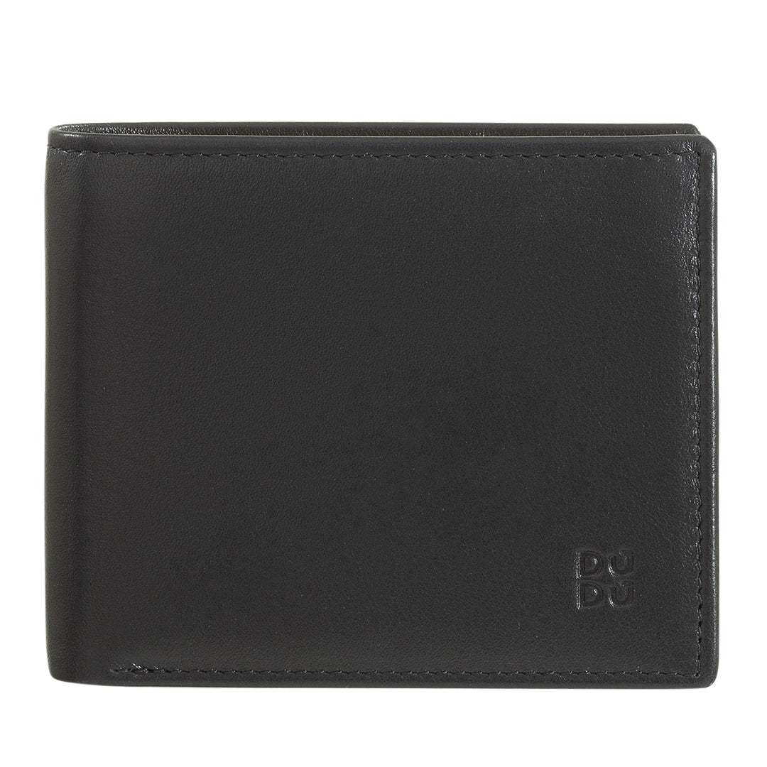 DUDU Small RFID men's leather men's portfolio with door holder