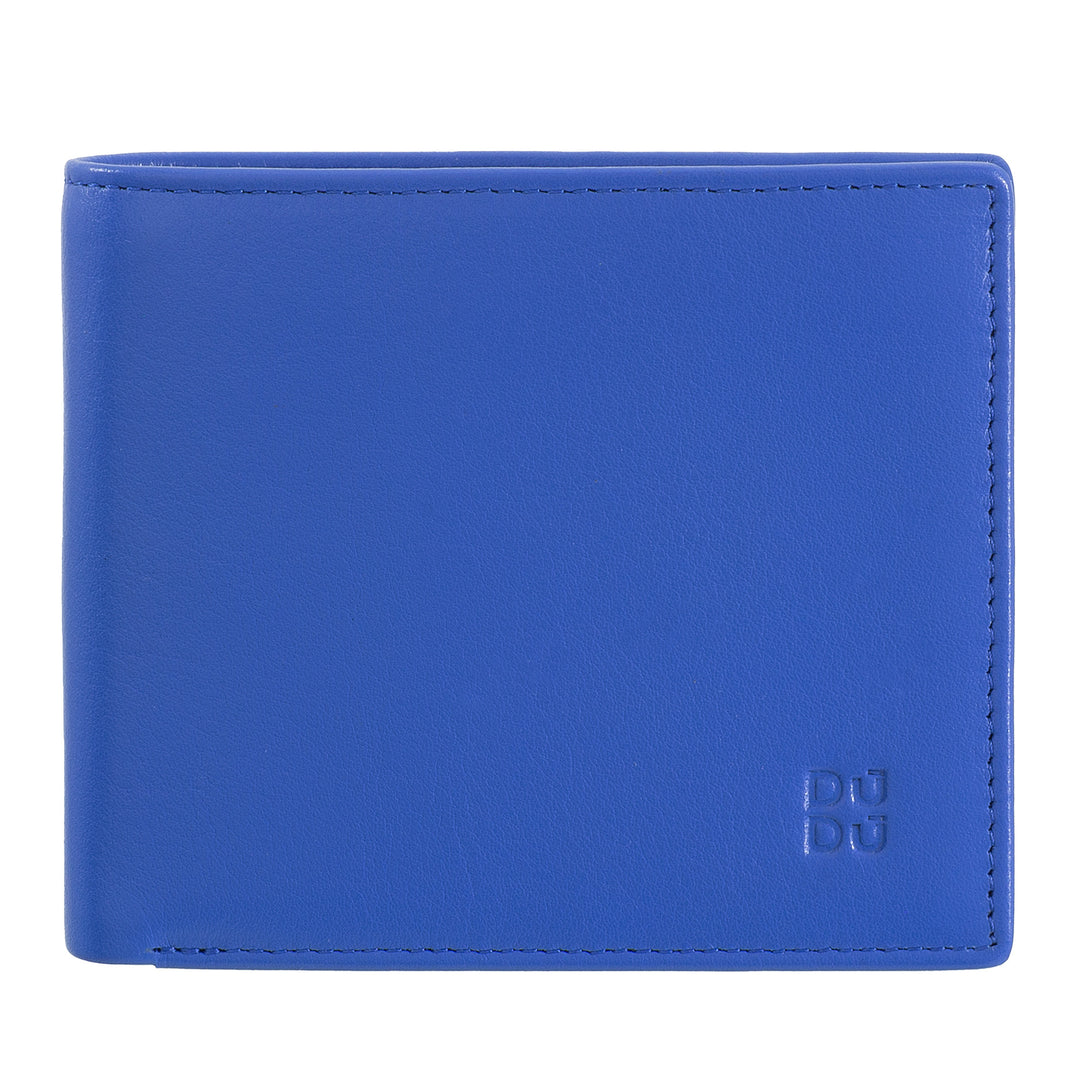 DUDU Small RFID men's leather men's portfolio with door holder