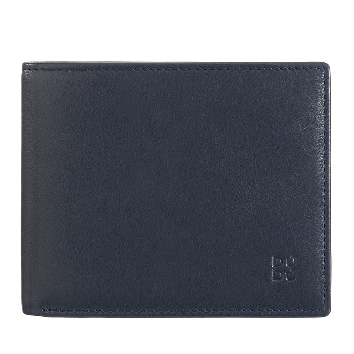 DUDU men's portfolio RFID Credit cards in real leather from 8 banknotes holder cards