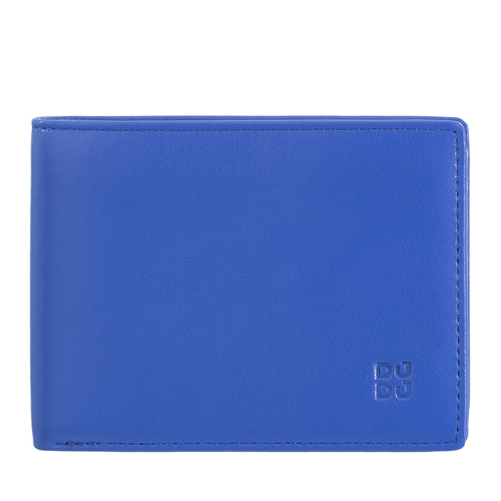 DUDU Men's Wallet Rfid Block In Small Skfully Scheme Leather Pocket With Credit Card Slot