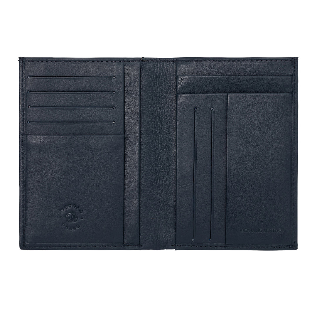 Nuvola leather wallet for men in thin leather slim vertical format cards