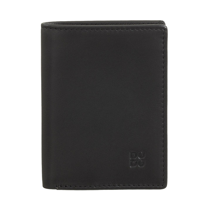 Dudu Men's Leather Wallet, Slim Men's Wallet med kreditkortindehaver, Cash Case Holder, Lille og kompakt, med RFID -beskyttelse