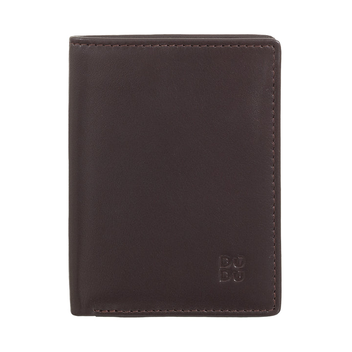 Dudu Men's Leather Wallet, Slim Men's Wallet med kreditkortindehaver, Cash Case Holder, Lille og kompakt, med RFID -beskyttelse