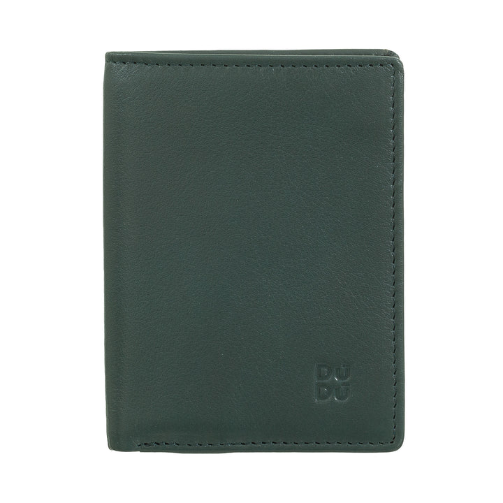 Dudu Men's Leather Wallet, Slim Men's Wallet med kreditkortindehaver, Cash Case Holder, Lille og kompakt, med RFID -beskyttelse