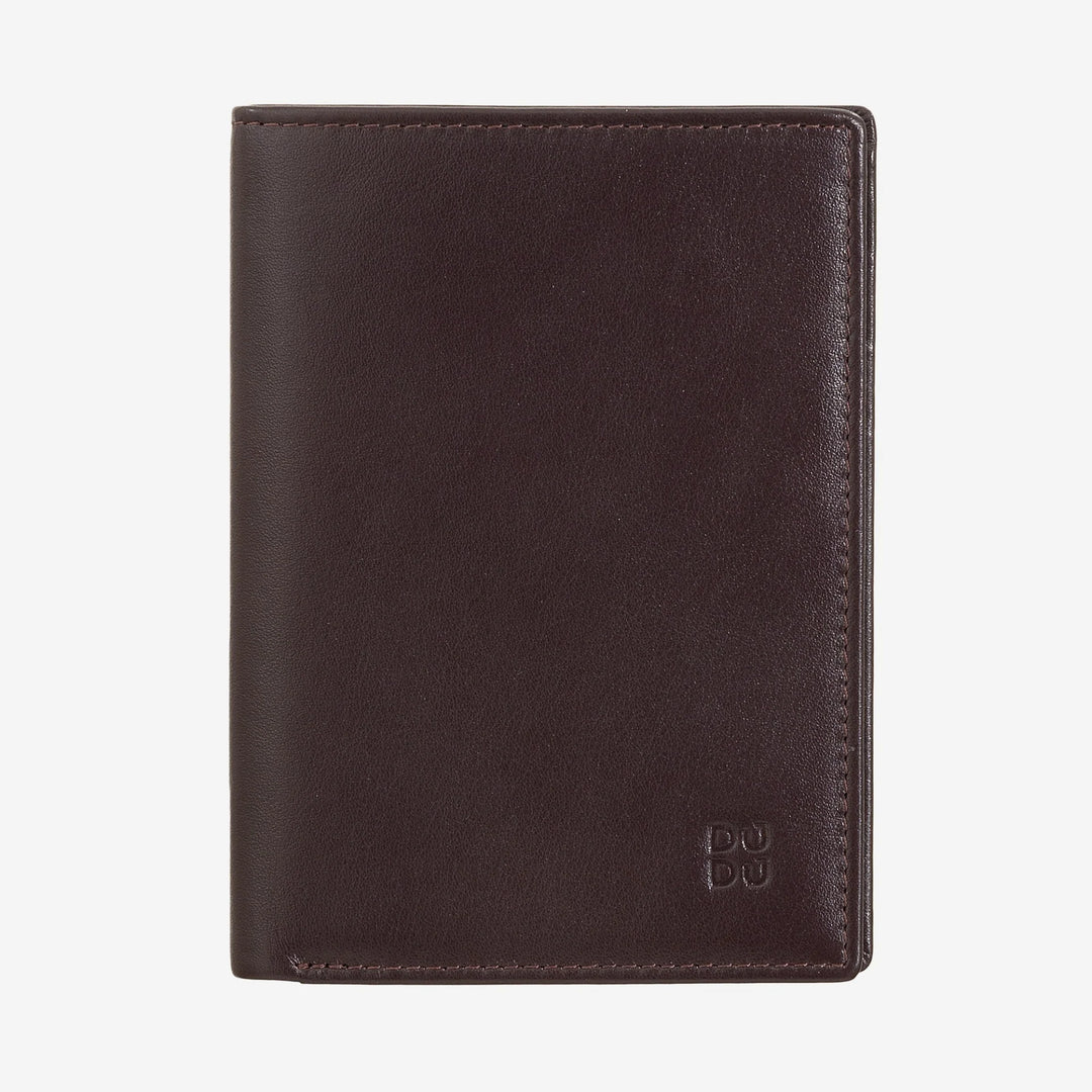 DUDU Slim Herren-Geldbörse aus echtem Leder, klein und dünn, Geld- und Kreditkartenhalter, kompakter Kartenhalter mit internem Reißverschluss, minimalistisches Design