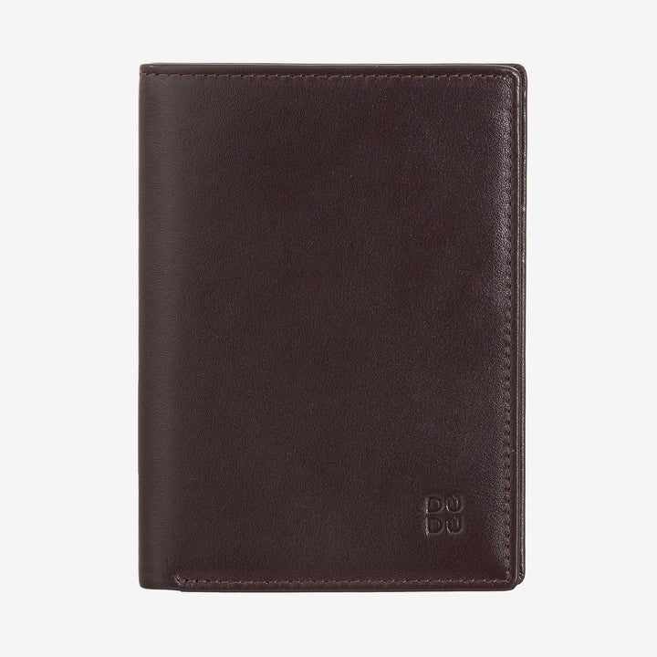 DUDU Slim Herren-Geldbörse aus echtem Leder, klein und dünn, Geld- und Kreditkartenhalter, kompakter Kartenhalter mit internem Reißverschluss, minimalistisches Design