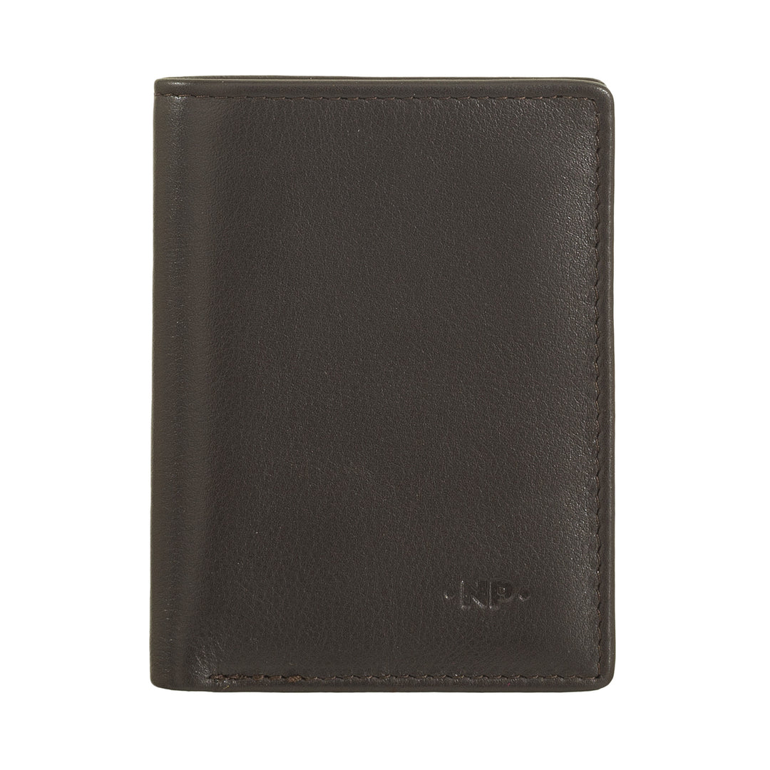 Nuvola Leather Wallet for Small Leather Men, Compact Door Care, Banknotes holder, Bifold Pocket Wallet, Slim Design