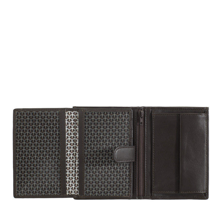 Nuvola leather vertical portfolio man in nappa leather with door holder and credit card holder