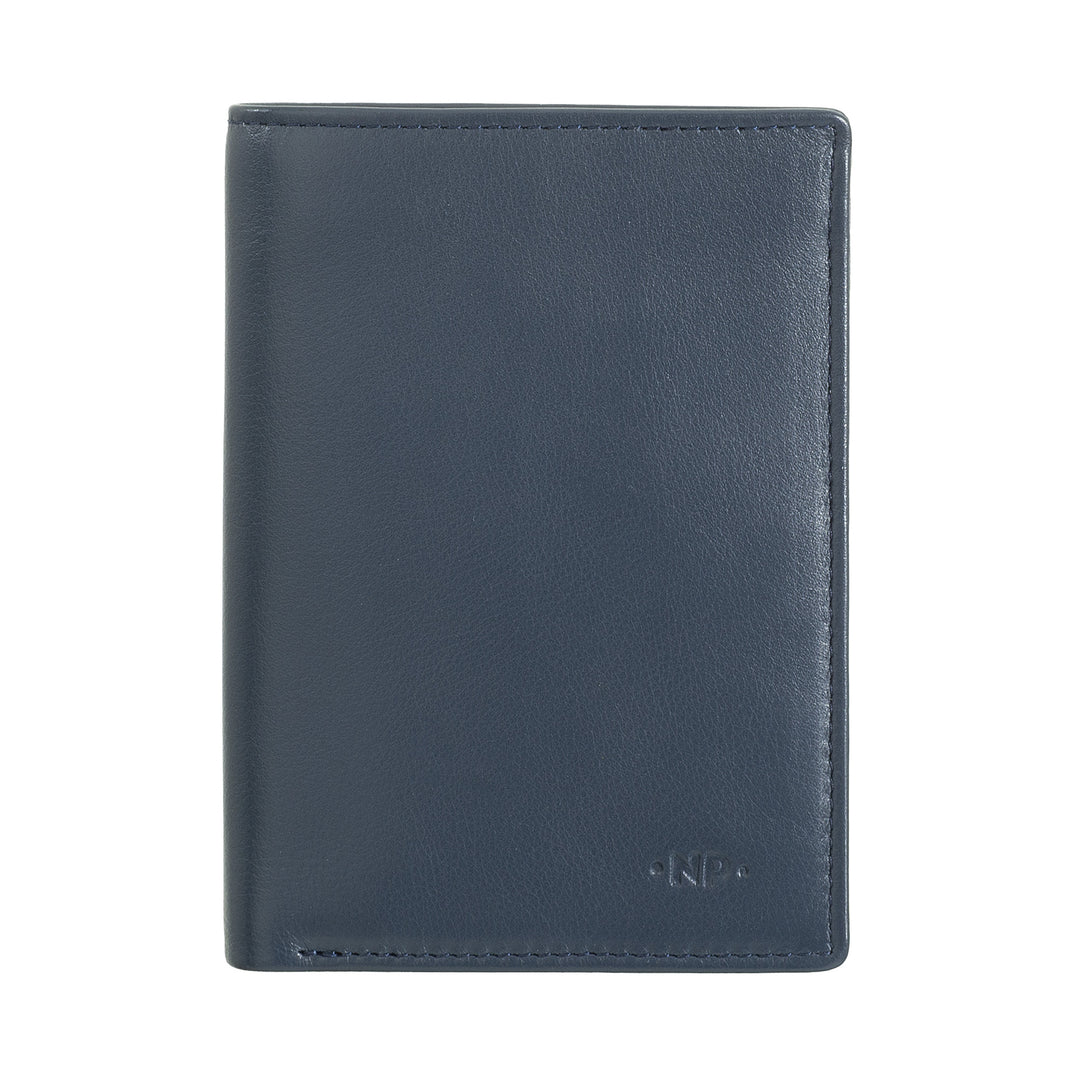 Cloud Leather Men's Wallet Vertical Leather Nappa Paper Holder with Zipper Internal Zip