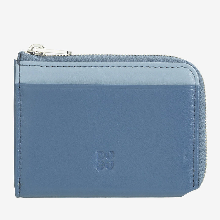 DUDU Kleine Herren-Geldbörse mit Reißverschluss, bunte Leder-RFID-Geldbörse, Kreditkartenhalter, kompaktes Taschendesign